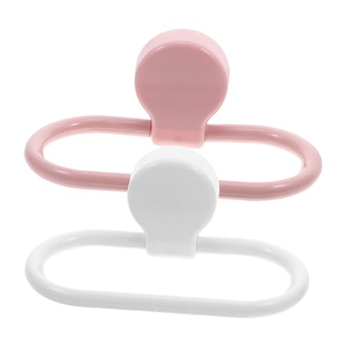WOONEKY 2pcs Self Adhesive Towel Rings No Drill Hand Towel Holder for Bathroom Kitchen Easy to Install Versatile