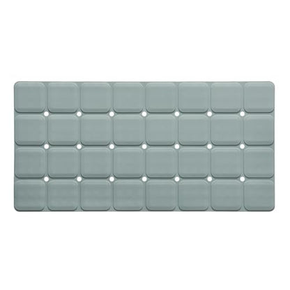 Webos Silicone Bath Mat with Suction Cups – Non-Slip Foldable Bathtub & Shower Mat, Durable & Quick-Dry Safety Tub Mat with Large Drain Holes for Families 28"x 14" Grey - color: Grey, size: 28" x 14" (Rectangular)