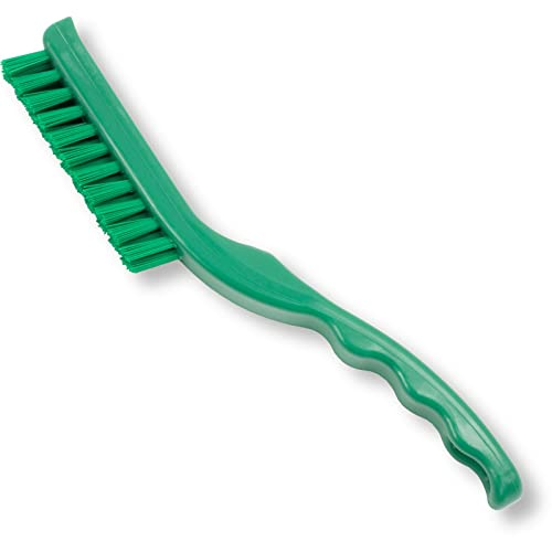 SPARTA Detail Brush Grout Brush, Crevice Brush with Hanging Hole for Bathroom, Kitchens, Countertop, Plastic, 9 Inches, White - color: Green, size: 9 Inches