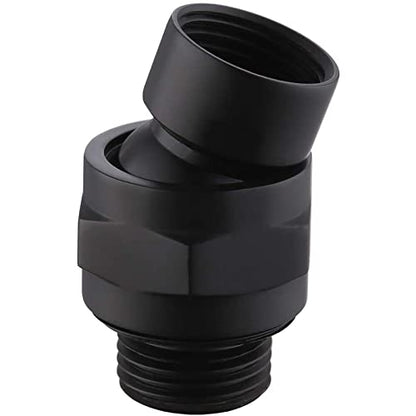 Brass Shower Ball Joint Connector, Biveah Black Shower Arm Swivel Adapter for Shower Head, KSB010B - color: Black