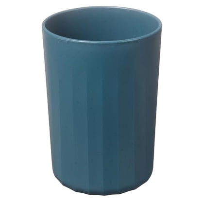 uxcell 1 Pcs Simple Toothbrush Cup, 2.8 x 2.8 x 3.9 Inch Bathroom Tumbler Reusable Plastic Cup Set for Storing Toothpaste Toothbrushes Combs Water Beverages, Dark Blue - color: Dark Blue