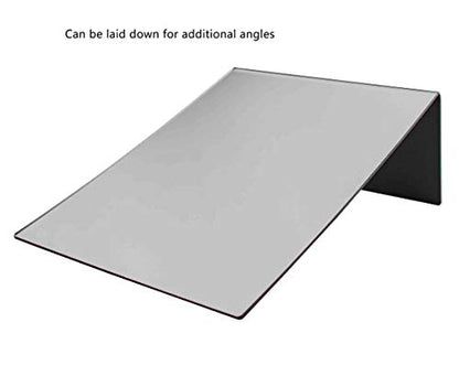 Marketing Holders Acrylic Easel Mirror 9" x 12" Slant Back Portable Plexiglass Countertop L Shaped Stand Perfect for Professional and Home Use Makeup or Hair Styling - size: 12"L x 9"W