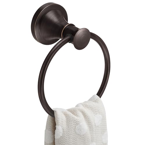 Towel Ring, Bathroom Hand Towel Holder Wall Mounted Oil Rubbed Bronze | Modern Round, Heavy Duty Towel Rack Hanger, Hardware Accessory, SUS 304 Stainless Steel Rustproof for Bath, Kitchen, RV - color: Oil Rubbed Bronze