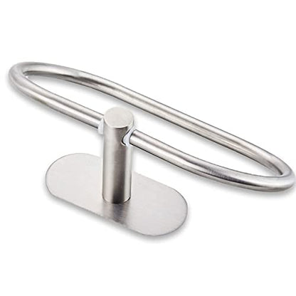 Towel Ring Self Adhesive No Drill Hand Towel Holder for Bathroom SUS 304 Stainless Steel Brushed Nickel Towel Rack(Silvery)