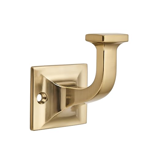 CHIVS Heavy Duty Sold Zinc Towel Hooks, Wall Mounted Square Robe Hooks for Bathroom, Kitchen, Bedroom, Hotel ，Champagne Bronze Wall Hook 5 Pack - color: Champagne Bronze