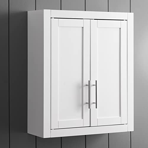 Crosley Furniture Savannah Wall Mounted Bathroom Storage Medicine Cabinet with Shelves, White - color: White, style: Wall Cabinet