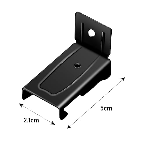 TOKPLNU Wall Mount Brackets for Flexible Curtain Track, Bendable Curved Curtain Rail Wall Mounting Hardware, Black 10 Pack - color: Black, size: 10Pcs Wall Mount Bracket