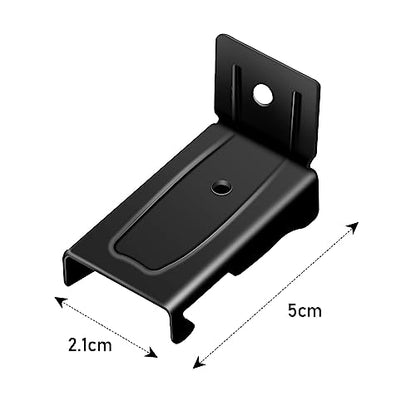 TOKPLNU Wall Mount Brackets for Flexible Curtain Track, Bendable Curved Curtain Rail Wall Mounting Hardware, Black 10 Pack - color: Black, size: 10Pcs Wall Mount Bracket