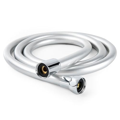 OFFO Ultra-Flex Shower Hose, Premium RV PVC Handheld Shower Head Hose Flex Hoses Extension with Brass Insert and Nut for Bathing Pet Bathing, 80 in Silver Gray - color: Silver Gray, size: 80 in