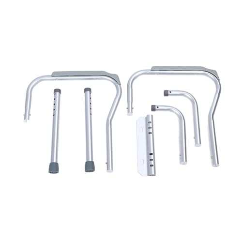 Aramox Bathroom Toilet Guardrail Aluminum Alloy Toilet Safety Frame 5 Level Height and Width Adjustable 220 Lb Support for Elderly Disabled Pregnant Women Recovery Use