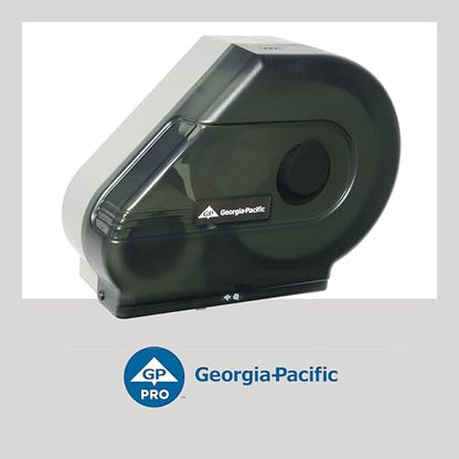 GP PRO by Georgia-Pacific Jumbo Jr. Bathroom Tissue Dispenser, 581-50, Translucent Smoke, 6.375" Width x 14.125" Height x 16.875" Depth - style: Vista®