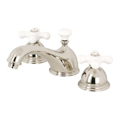 Kingston Brass KS3966PX Restoration Widespread Bathroom Faucet, Polished Nickel, 6.5 x 3.5 x 3.06 - color: Polished Nickel