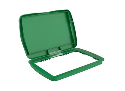Rev-A-Shelf 32 Qt Under Sink Garbage Can Lid for Base Kitchen and Bathroom Cabinet, Replacement Plastic Trash Bin Lid Only, Green, RV-32-LID-G-1-40 - color: Green, size: 32 QT