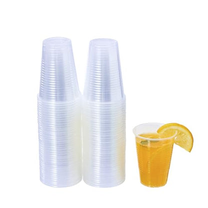 Jaluxing 500 Count 9 oz Crystal Clear Disposable Plastic Cups Bulk PP Cups for Parties, Water, Wine, Cold Drinking (Formerly FULING) - style: 9 OZ.