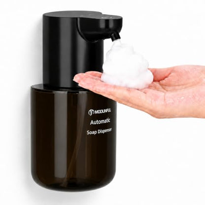 Automatic Foaming Soap Dispenser Touchless,13.5oz Compact Wall Mount Black