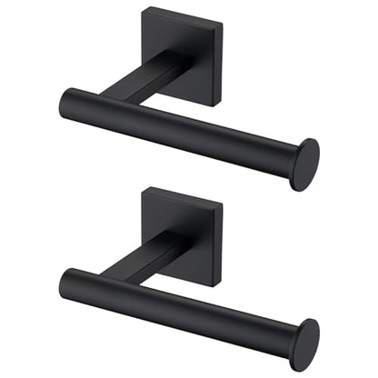 KOKOSIRI Toilet Paper Holder for Bathroom Toilet Roll Holder Hold Mega Rolls Wall Mounted, Matte Black Stainless Steel 2 Pack, B2008BK-P2 - color: Matte Black, size: Vertical(2 Pack)
