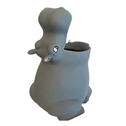 Lily’s Home-Kids Toothbrush Holder Toothbrush Organizer – Durable Silicone Animal Tooth Brush Holder – Easy to Clean Toothbrush and Toothpaste Holder – Baby Toothbrush Holders for Bathrooms-Hippo - color: Hippo
