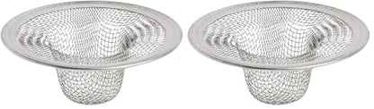 Danco 88820 2 in. Mesh Bathroom Lavatory Sink Strainer, Stainless Steel (Pack of 2) - size: 2-1/2-Inch, style: Bathroom Sink Strainer (2 Pack)