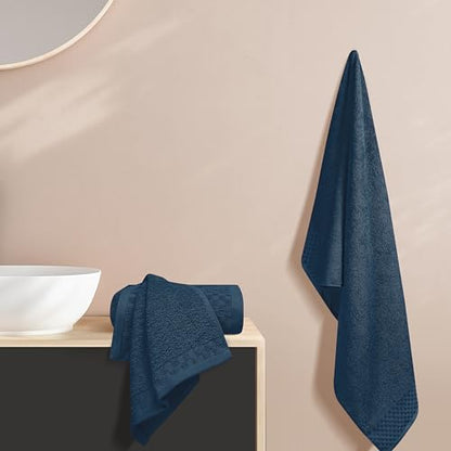 MyOwn Ultra Soft 3 Pack Cotton Towel Set, Contains a Bath Towels 28x55 inch, a Hand Towels 16x24 inch & a Wash Coths 12x12 inch, Ideal Everyday use, Compact & Lightweight - Mineral Blue - color: Mineral Blue, size: 3 Pack Set