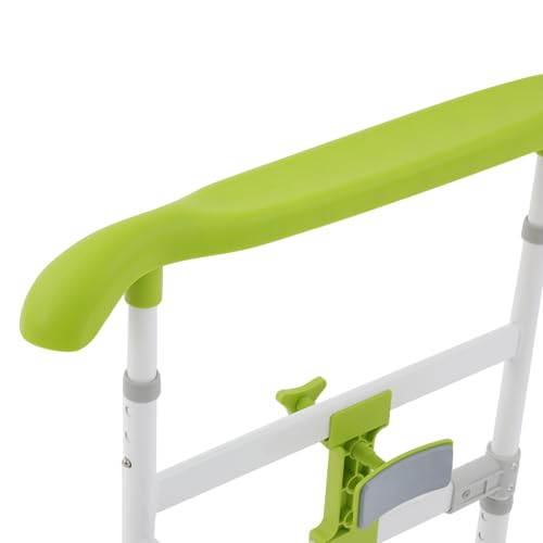 Toilet Safety Rails, Toilet Frame Toilet Arms for Elderly, Adjustable Height & Width Toilet Safety Frame, Foldable Handicap Toilet Handles for Seniors, Handicap & Disabled (Green) - color: Green