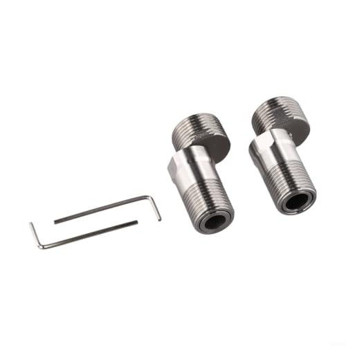 Shower Head Swivel Ball Adapter, Swivel Head Connector, Shower Angle Conversion Component, Fits Fixed, Hand Held & Rain Shower Heads(2PCS) - size: 2PCS
