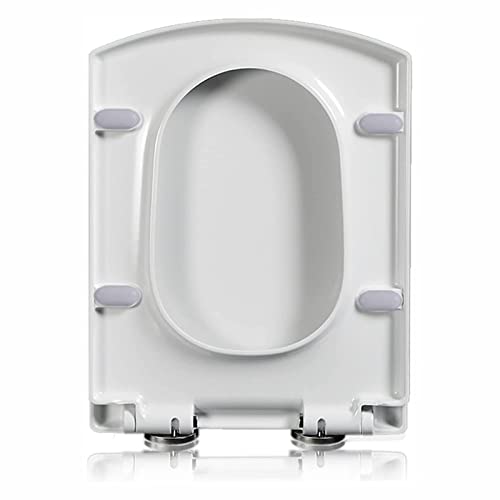 Toilet Seat Square Quick-Release Feature For Easy-Clean Adjustable Hinges 34 5X43Cm - size: 34.5*43cm