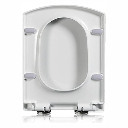 Toilet Seat Square Quick-Release Feature For Easy-Clean Adjustable Hinges 34 5X43Cm - size: 34.5*43cm
