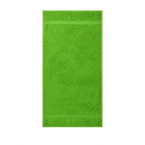Set of 12 Premium Fringed Velour Fingertip Towels (Lime) 11" x 18" Inches | 100% Cotton | Soft Velour Front with Absorbent Terry Back | Guest Towels for Bathroom, Spa, Events & Embroidery - color: Lime