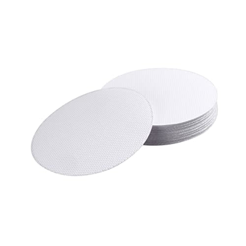 40pcs Peva Anti-Slip Bath Stickers for Bathtub and Shower Safety Floor Stickers Easy to Apply Non-Slip Adhesive for Bathroom Use Round White Design - size: 10X10cm