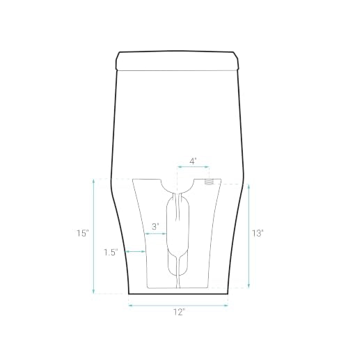 Ivy One-Piece Toilet, 10" Rough-in 1.1/1.6 gpf - color: Glossy White, size: 10" Rough-in