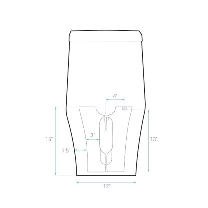 Ivy One-Piece Toilet, 10" Rough-in 1.1/1.6 gpf - color: Glossy White, size: 10" Rough-in