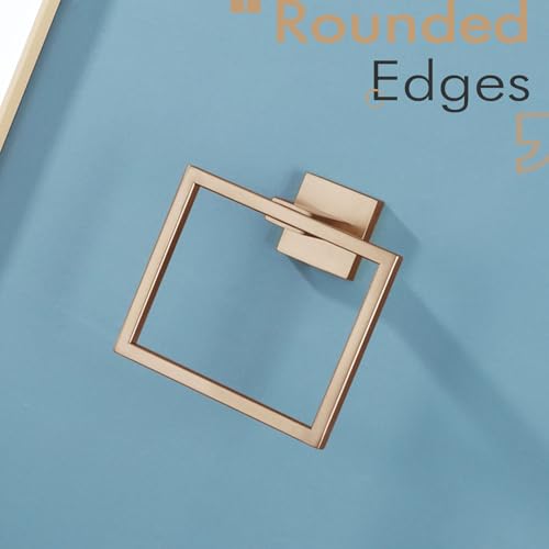 KOKOSIRI Towel Ring Holder Bathroom Lavatory Hand Towel Rack Wall Mount Bathroom Hardware Champagne Bronze Stainless Steel, B3004CPG - color: Champagne Bronze, size: 1 Pack