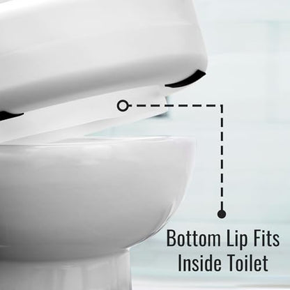 HealthSmart Enhanced Comfort 5" Raised (Round) Toilet Seat Risers for Seniors 5 Slip Resistant Pads FSA/HSA Eligible Padded Toilet Seat Elevation 15.7 x 15.2 x 6.1 - style: New and Improved