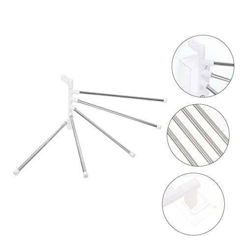 Tofficu Stainless Steel Rotating Wall Mounted Towel Rack with Bars Durable Bathroom Towel Holder for Quick Saving Organizer for Stylish Bathroom Storage