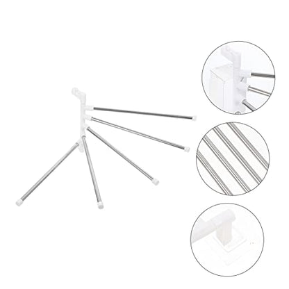 Tofficu Stainless Steel Rotating Wall Mounted Towel Rack with Bars Durable Bathroom Towel Holder for Quick Saving Organizer for Stylish Bathroom Storage