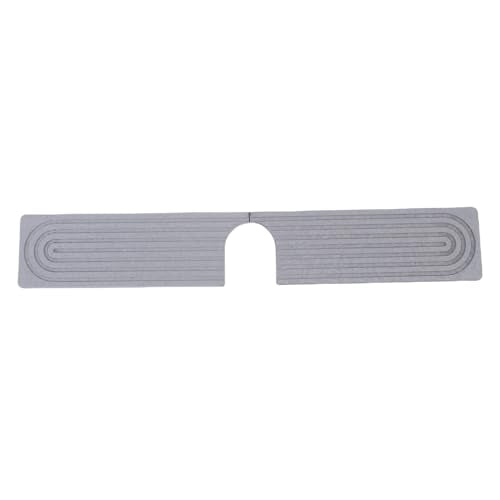 Quick Dry Porous Diatomite Faucet Mat for Kitchen Bathroom Countertop Protector with Non-Slip Feet, 23.6x3.9 Inches (Dark Grey) - color: Dark Grey