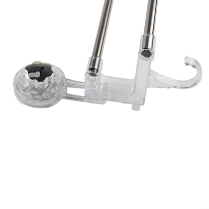 Adjustable Suction Cup Double Towel Bar Holder with 19-31 Inch Extendable Length, No Drilling Wall Mount for Shower Bathroom or Kitchen, Rack for Towels Washcloths and Accessories(Transparent)