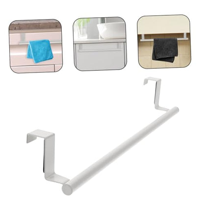 Stainless Steel Over Cabinet Towel Rack Large Kitchen Bathroom Storage Holder with Spacious Single Bar for Multiple Towels Family Use