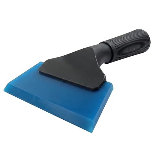 5 Inch Silicone Squeegee, Blue | Non Slip Handle, Streak-Free Cleaning, For Car, Glass, Mirror, Shower, Door, Bathroom - color: Blue