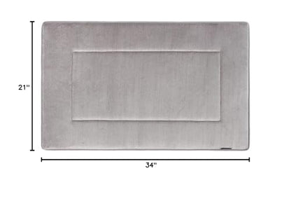 Ultra-Soft High Density Memory Foam Runner (21in x 34in) Grey - color: Grey, size: 1'9" x 2'10" (Rectangular)