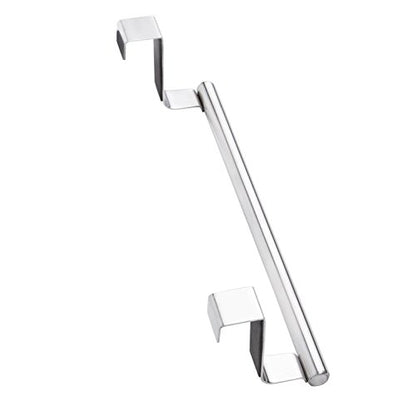 Mziart Modern Towel Bar with Hooks for Bathroom and Kitchen, Brushed Stainless Steel Towel Hanger Over Cabinet (9 inch) - size: 9 inch