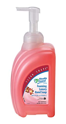 Health Guard 69014 Foaming Luxury Hand Soap, 950 mL Clean Shape Pump Bottle, Pink with Tropical Fragrance (Pack of 4)