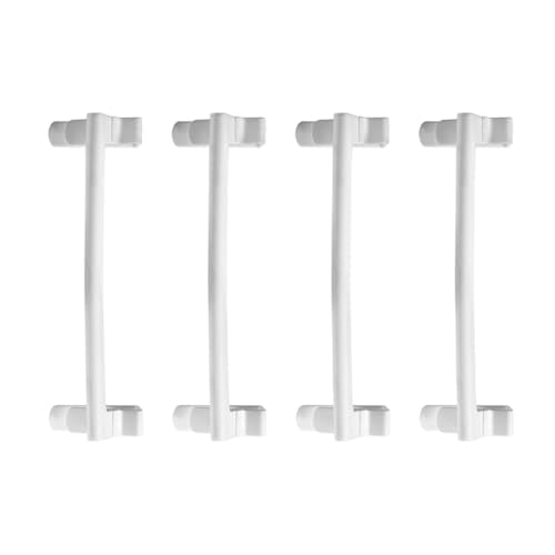 Kichvoe 4pcs Over The Door Towel Rack, Plastic Towel Bar Holder White Bathroom Organizer for Hand and Toilet，9.44 x 2.75 x 2.36 inch