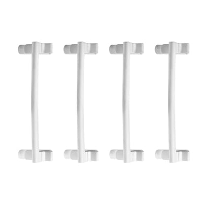 Kichvoe 4pcs Over The Door Towel Rack, Plastic Towel Bar Holder White Bathroom Organizer for Hand and Toilet，9.44 x 2.75 x 2.36 inch
