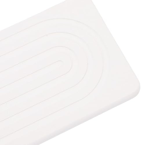 Quick Dry Porous Diatomite Faucet Mat for Kitchen Bathroom Countertop Protector with Non-Slip Feet 23.6x3.9 Inches (White) - color: White