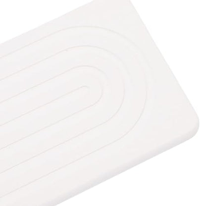 Quick Dry Porous Diatomite Faucet Mat for Kitchen Bathroom Countertop Protector with Non-Slip Feet 23.6x3.9 Inches (White) - color: White
