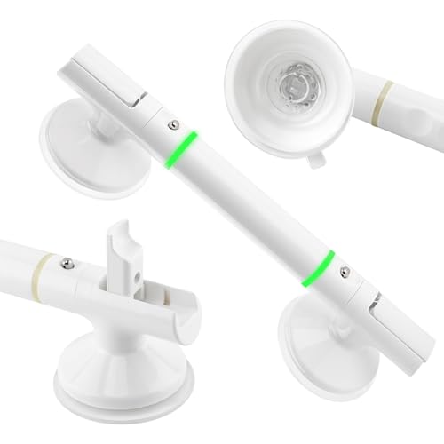 Grab Bars for Shower, 13.97 Inch Suction Shower Handles for Bathtubs and Showers fo-r Elderly, Bathroom Safety Bar fo-r Seniors, No Drilling(Color:White)