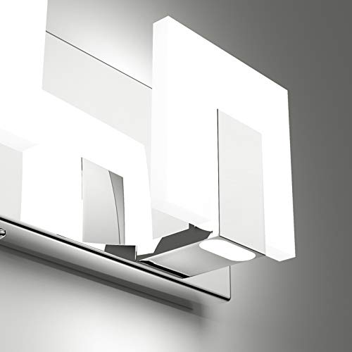 Aipsun Modern 5-Light LED Vanity Light - Dimmable Chrome Bathroom Wall Light Over Mirror (White Light) - size: 5 Lights