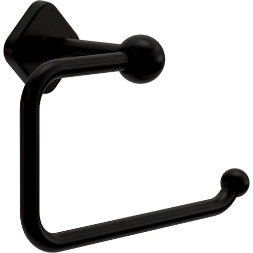 Franklin Brass Gainsville (1-Pack) Toilet Paper Holder, Euro Single Post Tissue Roll Wall Mount TP Storage, Matte Black Bathroom Decor, Accessories GNV50-MB - color: Matte Black