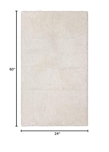 Mohawk Home Classic Cotton White 2' x 5' Bath Mat - color: Off White, size: 2' x 5' (Rectangular)